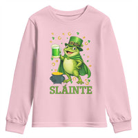 Funny Slainte Irish Frog Beer St Patricks Day Youth Sweatshirt