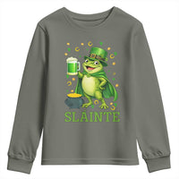 Funny Slainte Irish Frog Beer St Patricks Day Youth Sweatshirt