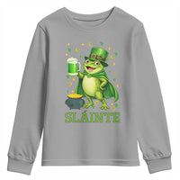 Funny Slainte Irish Frog Beer St Patricks Day Youth Sweatshirt