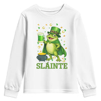 Funny Slainte Irish Frog Beer St Patricks Day Youth Sweatshirt