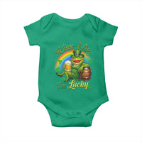 Funny Kiss Me I Am Lucky Baby Onesie St Patricks Day Frog