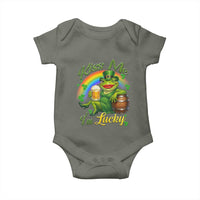 Funny Kiss Me I Am Lucky Baby Onesie St Patricks Day Frog