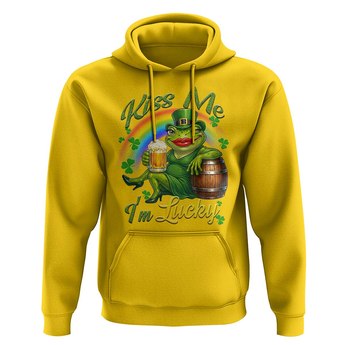 Funny Kiss Me I Am Lucky Hoodie St Patricks Day Frog