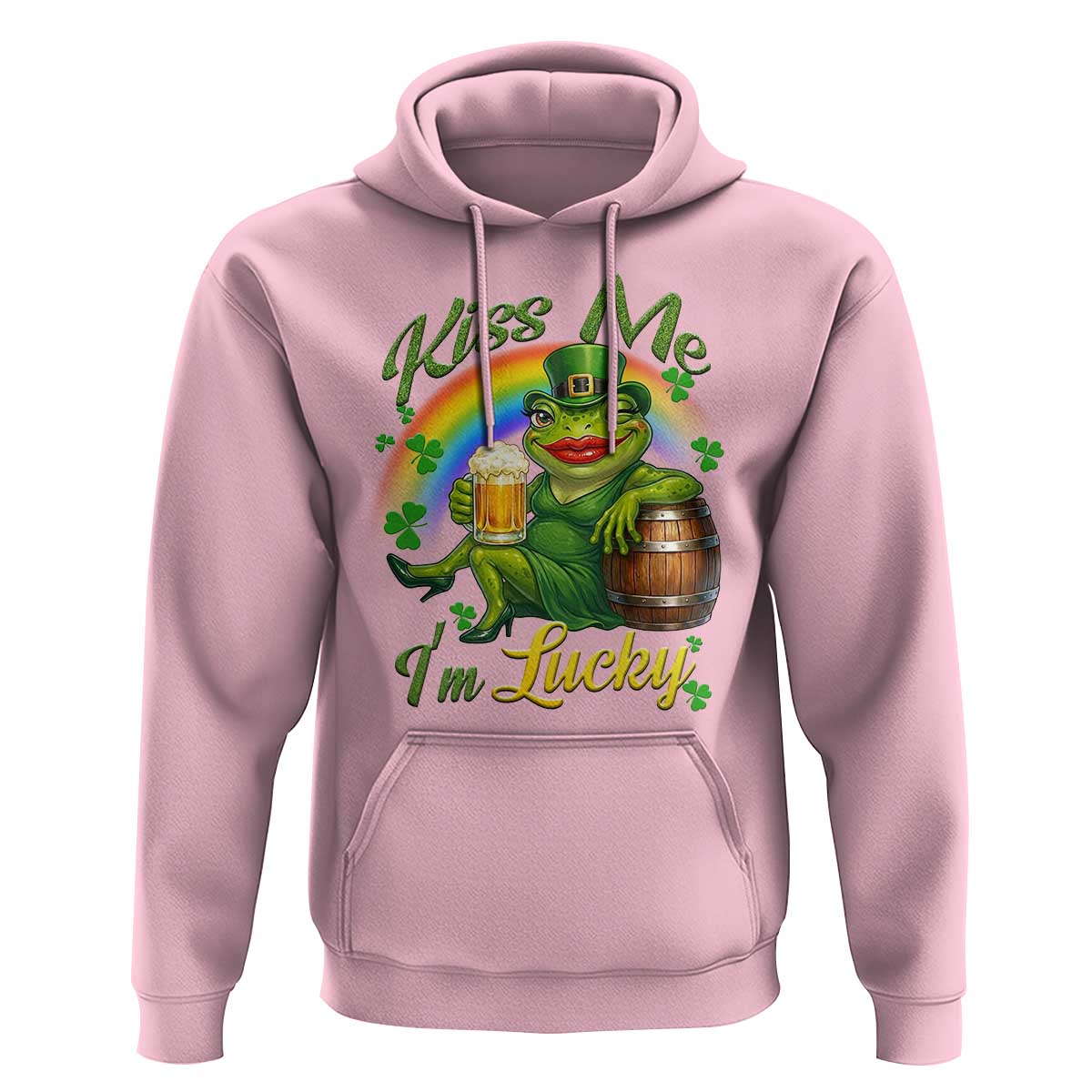 Funny Kiss Me I Am Lucky Hoodie St Patricks Day Frog