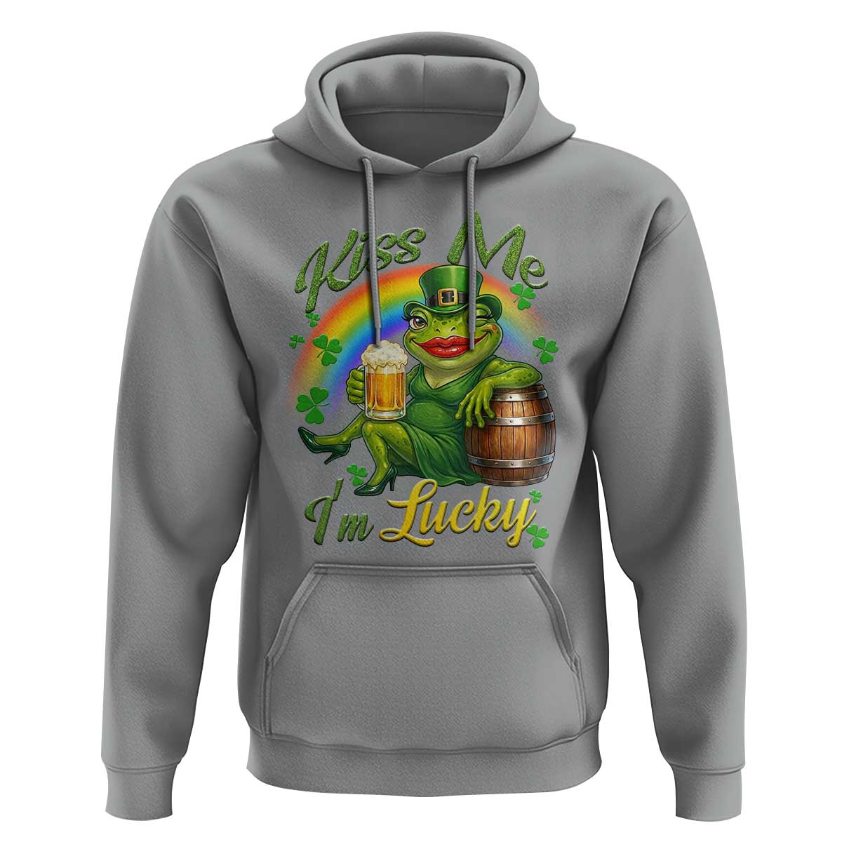 Funny Kiss Me I Am Lucky Hoodie St Patricks Day Frog