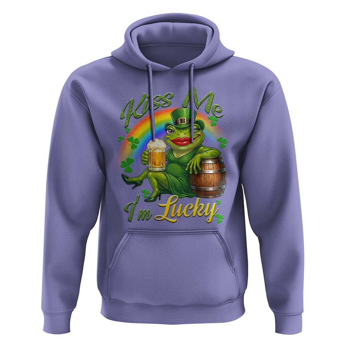 Funny Kiss Me I Am Lucky Hoodie St Patricks Day Frog