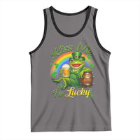Funny Kiss Me I Am Lucky Tank Top St Patricks Day Frog