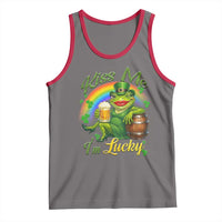 Funny Kiss Me I Am Lucky Tank Top St Patricks Day Frog