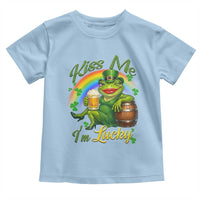 Funny Kiss Me I Am Lucky Toddler T Shirt St Patricks Day Frog