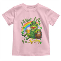 Funny Kiss Me I Am Lucky Toddler T Shirt St Patricks Day Frog