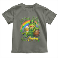 Funny Kiss Me I Am Lucky Toddler T Shirt St Patricks Day Frog