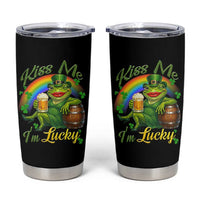 Funny Kiss Me I Am Lucky Tumbler Cup St Patricks Day Frog