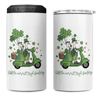 Funny Silly Irish Goose 4 in 1 Can Cooler Tumbler Off To Commit Irish Foolery