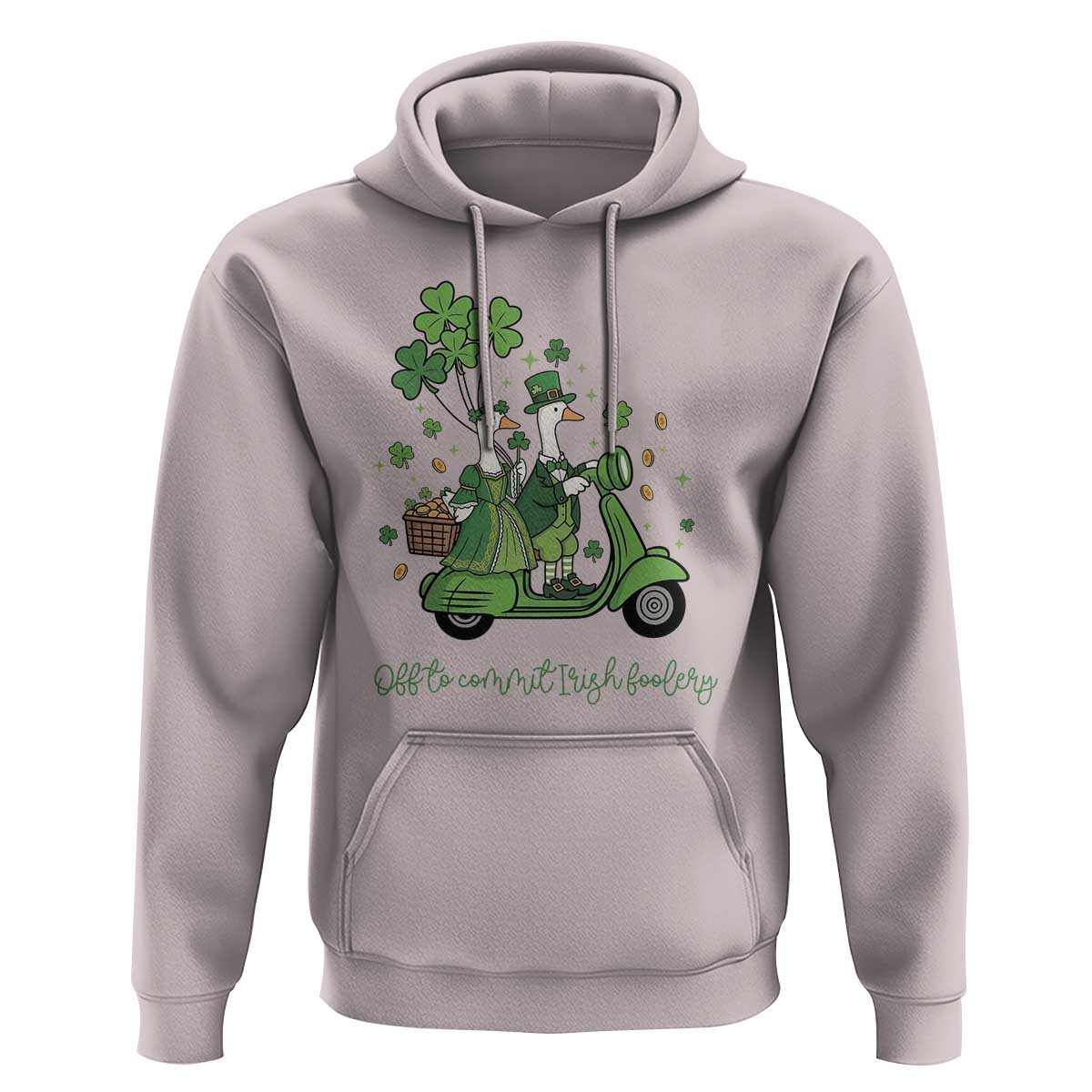 Funny Silly Irish Goose Hoodie Off To Commit Irish Foolery