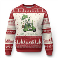 Funny Silly Irish Goose Ugly Christmas Sweater Off To Commit Irish Foolery
