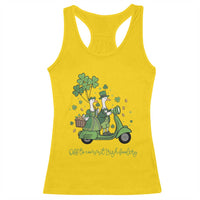 Funny Silly Irish Goose Racerback Tank Top Off To Commit Irish Foolery