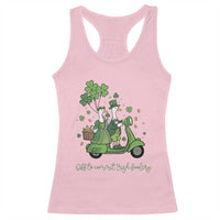 Funny Silly Irish Goose Racerback Tank Top Off To Commit Irish Foolery