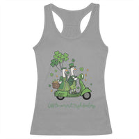 Funny Silly Irish Goose Racerback Tank Top Off To Commit Irish Foolery