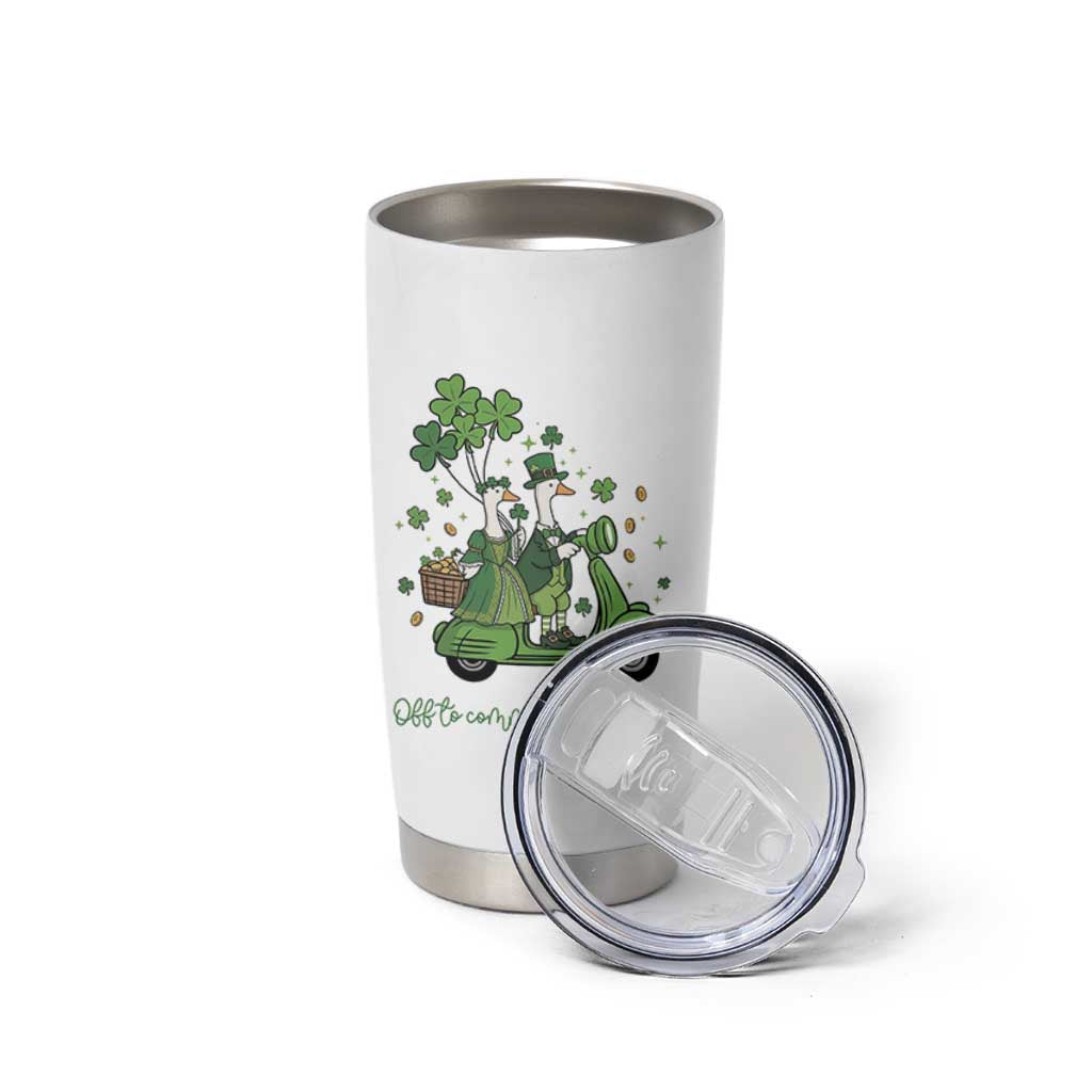 Funny Silly Irish Goose Tumbler Cup Off To Commit Irish Foolery