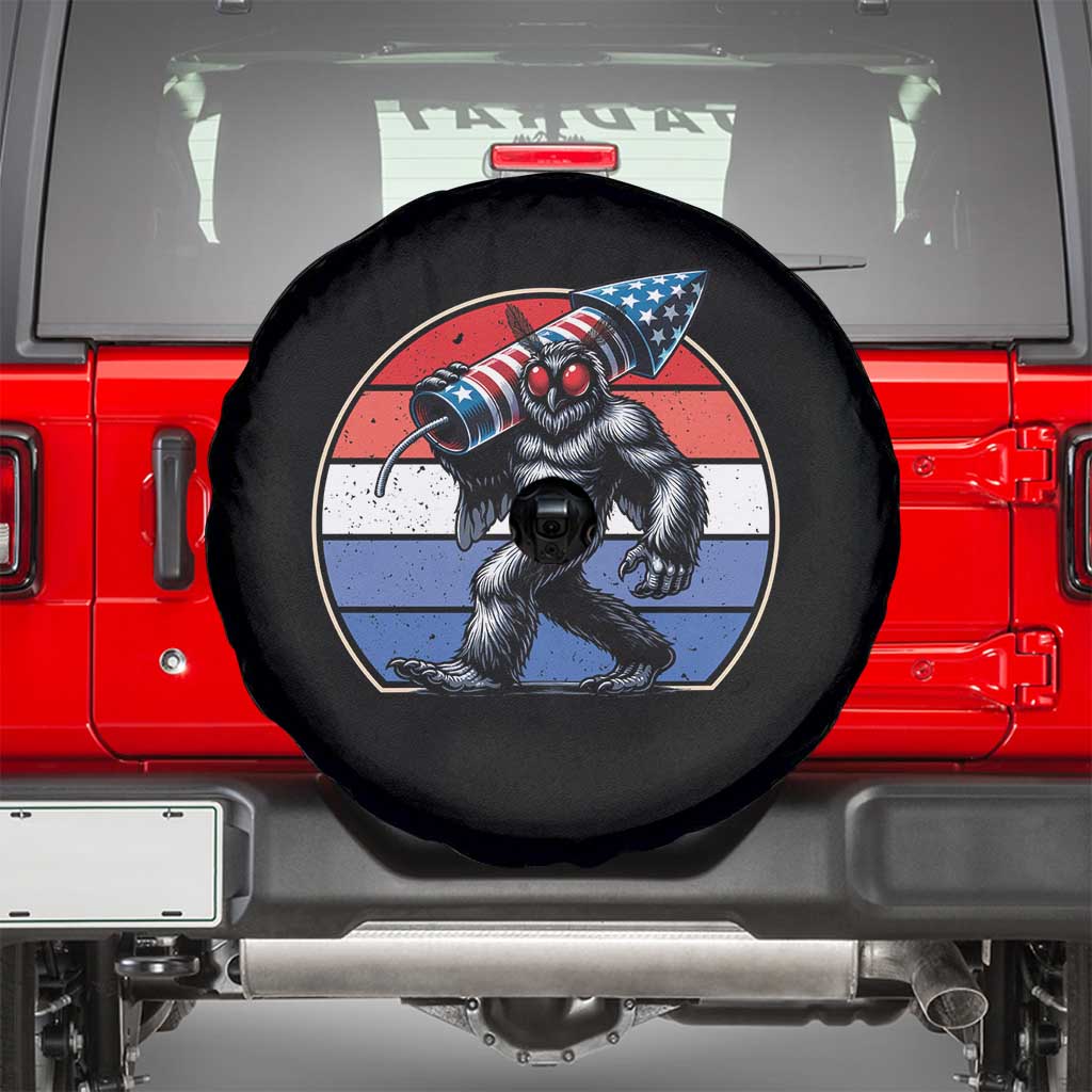 Funny Patriotic Mothman Spare Tire Cover West Virginia Cryptid Lover Gift