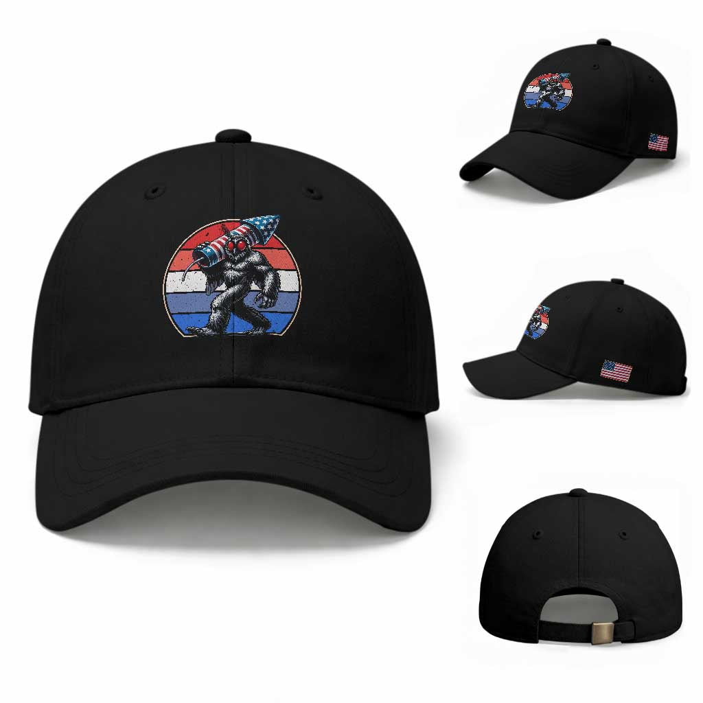 Funny Patriotic Mothman Baseball Cap West Virginia Cryptid Lover Gift