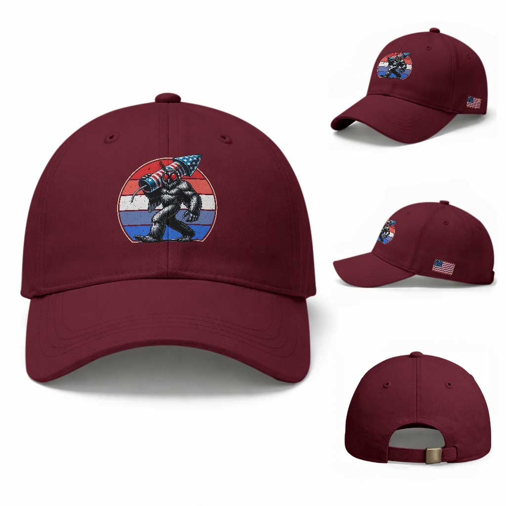 Funny Patriotic Mothman Baseball Cap West Virginia Cryptid Lover Gift