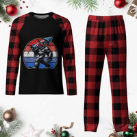 Funny Patriotic Mothman Plaid Pajama Set West Virginia Cryptid Lover Gift
