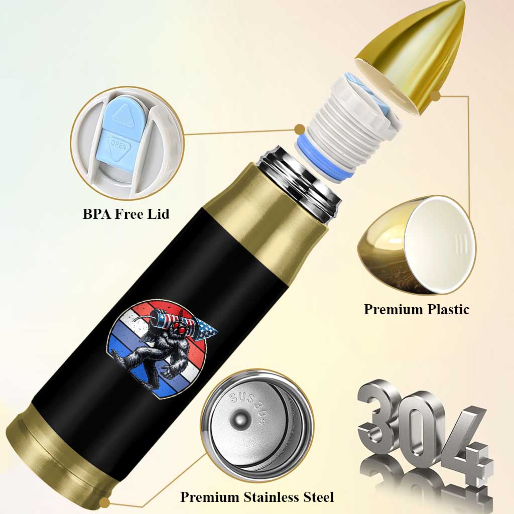 Funny Patriotic Mothman Bullet Tumbler West Virginia Cryptid Lover Gift