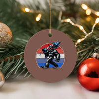 Funny Patriotic Mothman Ceramic Ornament West Virginia Cryptid Lover Gift