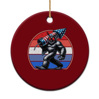 Funny Patriotic Mothman Ceramic Ornament West Virginia Cryptid Lover Gift