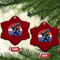 Funny Patriotic Mothman Ceramic Ornament West Virginia Cryptid Lover Gift