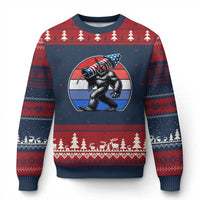 Funny Patriotic Mothman Ugly Christmas Sweater West Virginia Cryptid Lover Gift