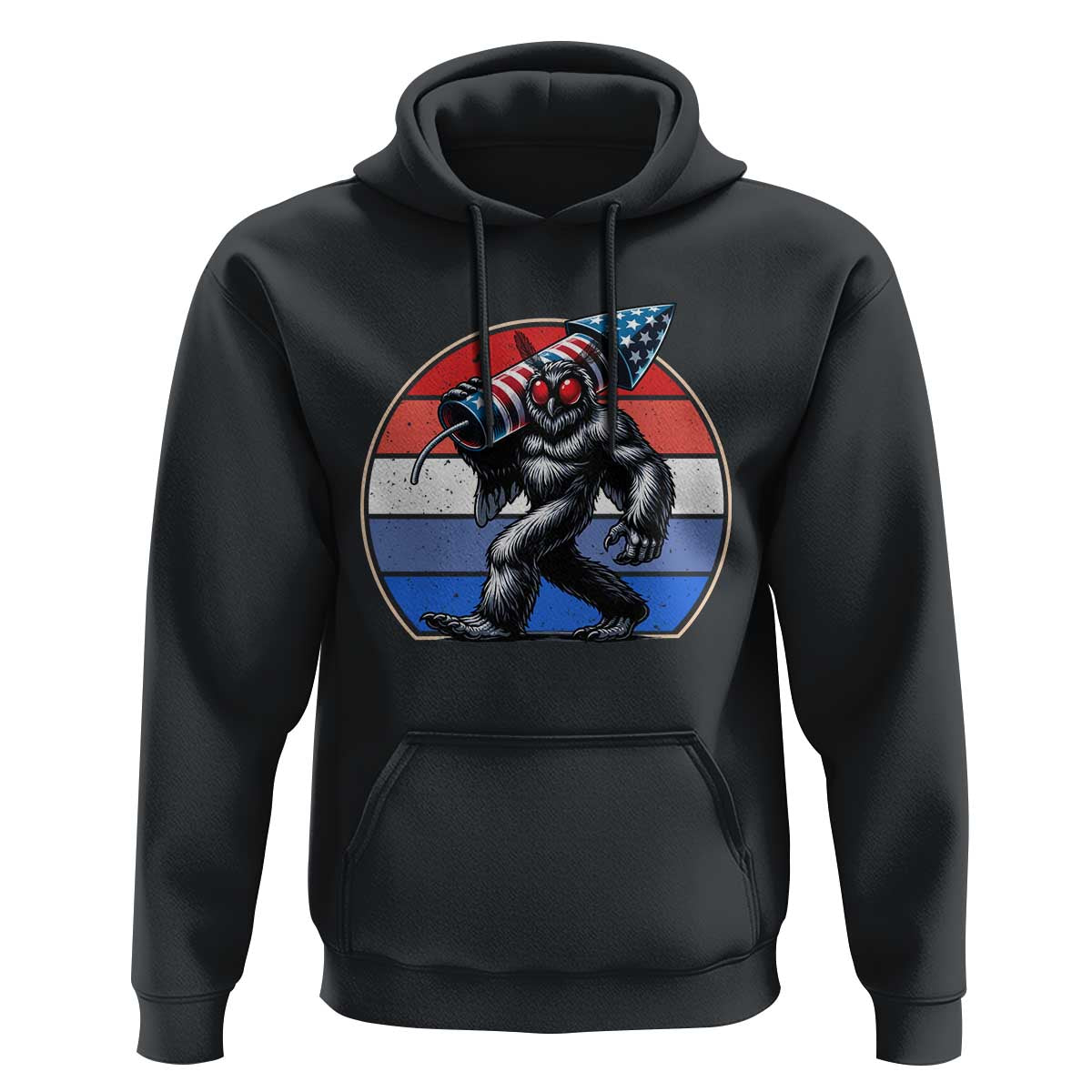Funny Patriotic Mothman Hoodie West Virginia Cryptid Lover Gift