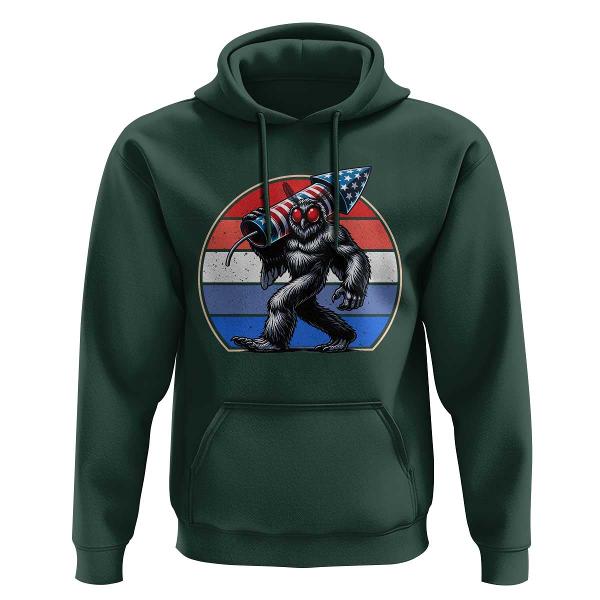 Funny Patriotic Mothman Hoodie West Virginia Cryptid Lover Gift