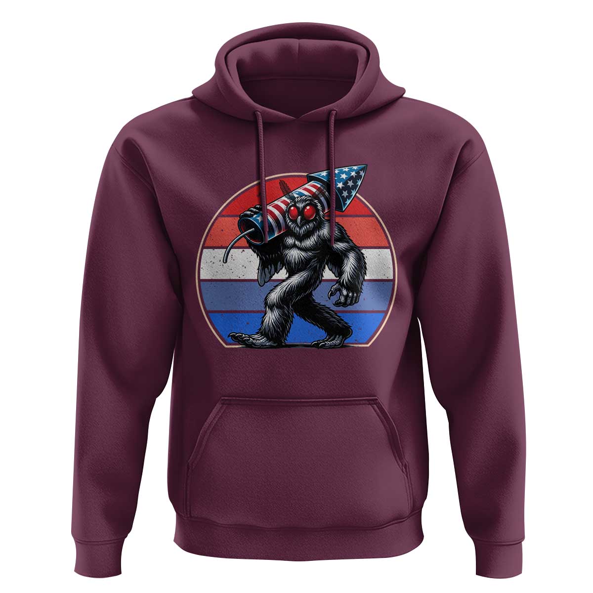 Funny Patriotic Mothman Hoodie West Virginia Cryptid Lover Gift