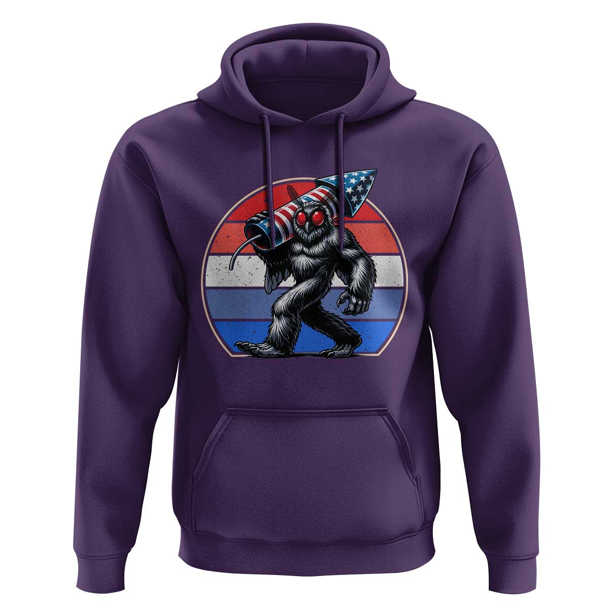 Funny Patriotic Mothman Hoodie West Virginia Cryptid Lover Gift
