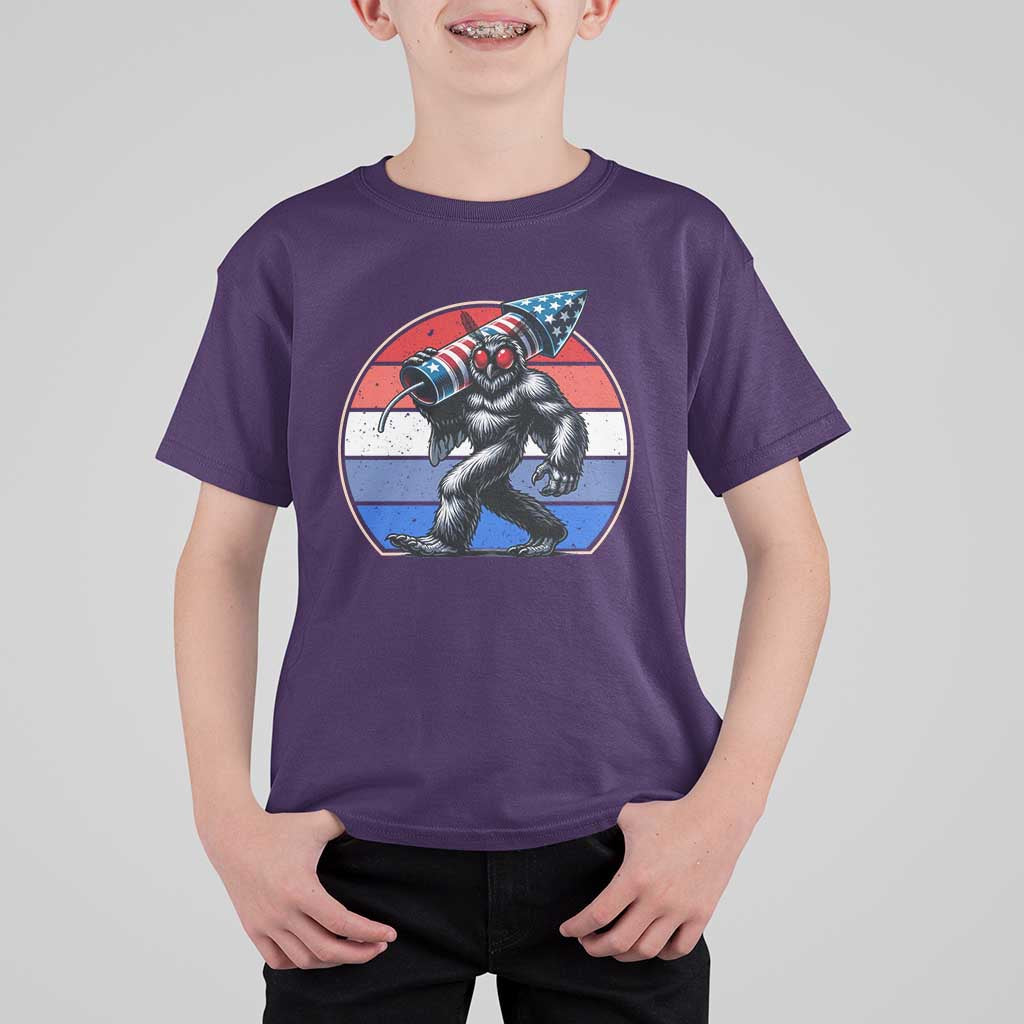 Funny Patriotic Mothman T Shirt For Kid West Virginia Cryptid Lover Gift