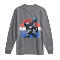 Funny Patriotic Mothman Long Sleeve Shirt West Virginia Cryptid Lover Gift