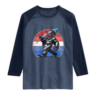 Funny Patriotic Mothman Raglan Shirt West Virginia Cryptid Lover Gift