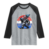 Funny Patriotic Mothman Raglan Shirt West Virginia Cryptid Lover Gift