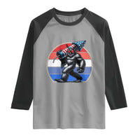 Funny Patriotic Mothman Raglan Shirt West Virginia Cryptid Lover Gift