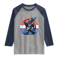 Funny Patriotic Mothman Raglan Shirt West Virginia Cryptid Lover Gift