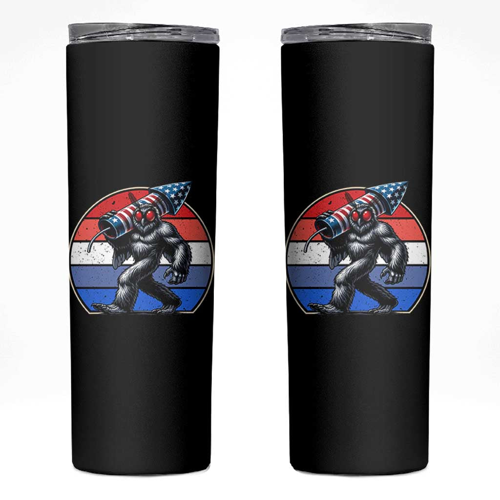 Funny Patriotic Mothman Skinny Tumbler West Virginia Cryptid Lover Gift