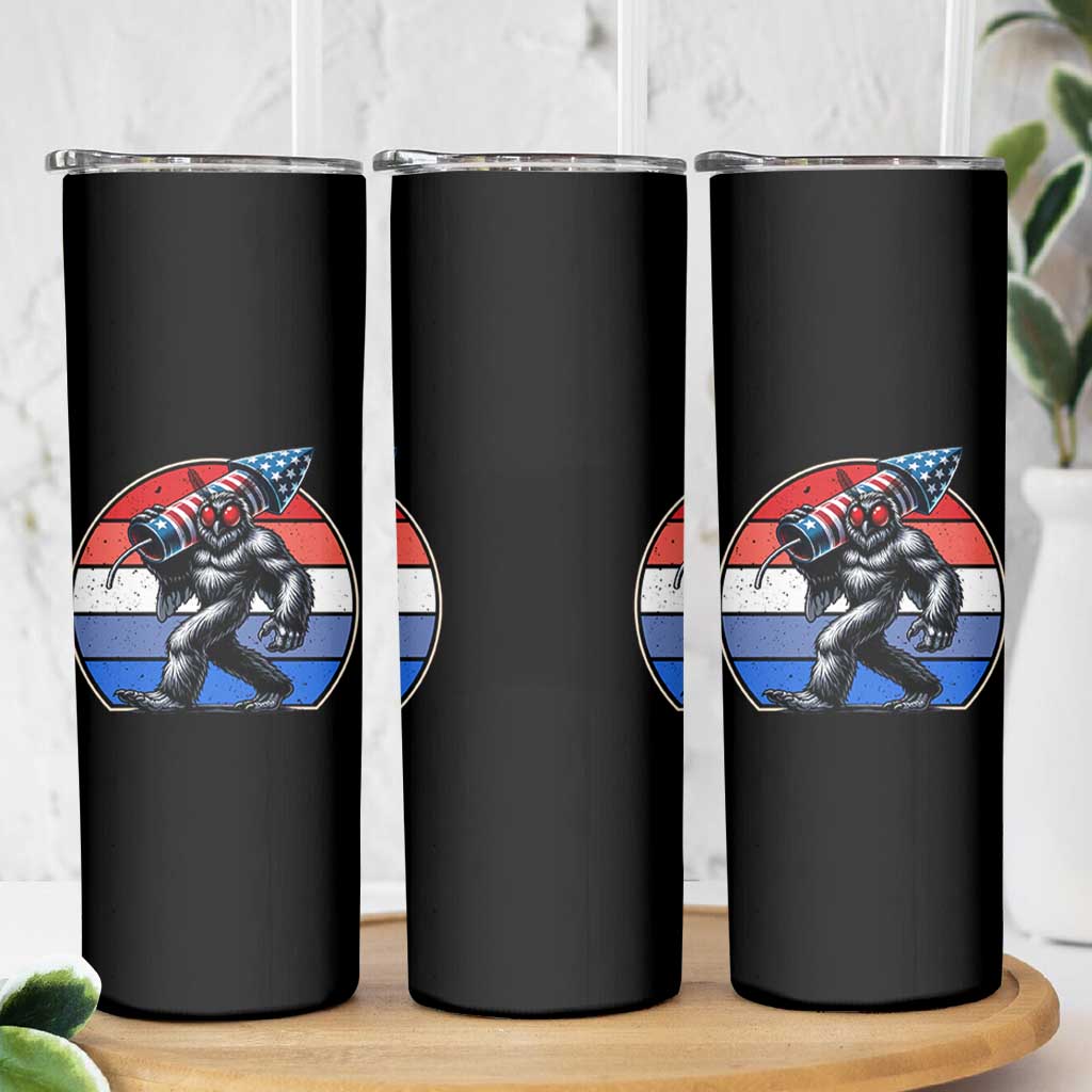 Funny Patriotic Mothman Skinny Tumbler West Virginia Cryptid Lover Gift