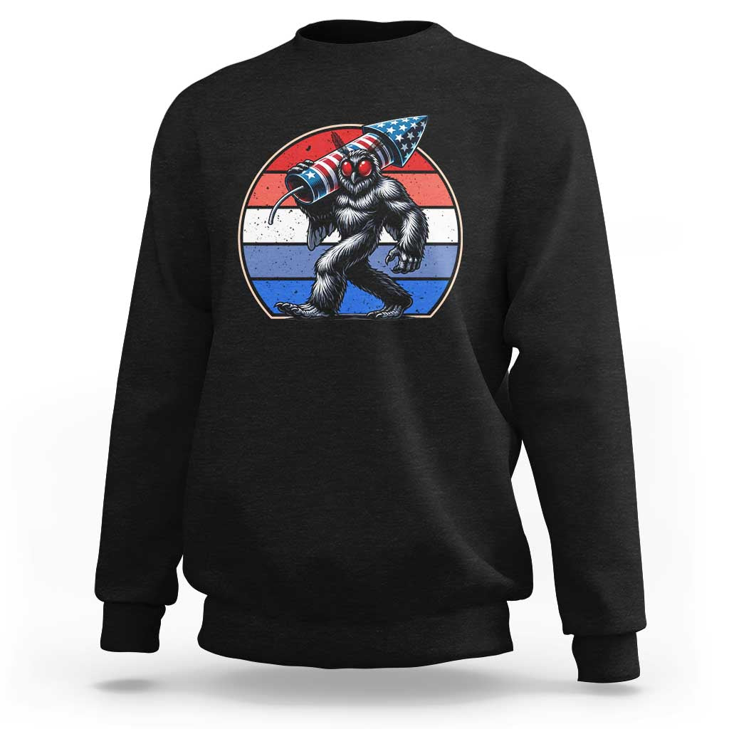 Funny Patriotic Mothman Sweatshirt West Virginia Cryptid Lover Gift