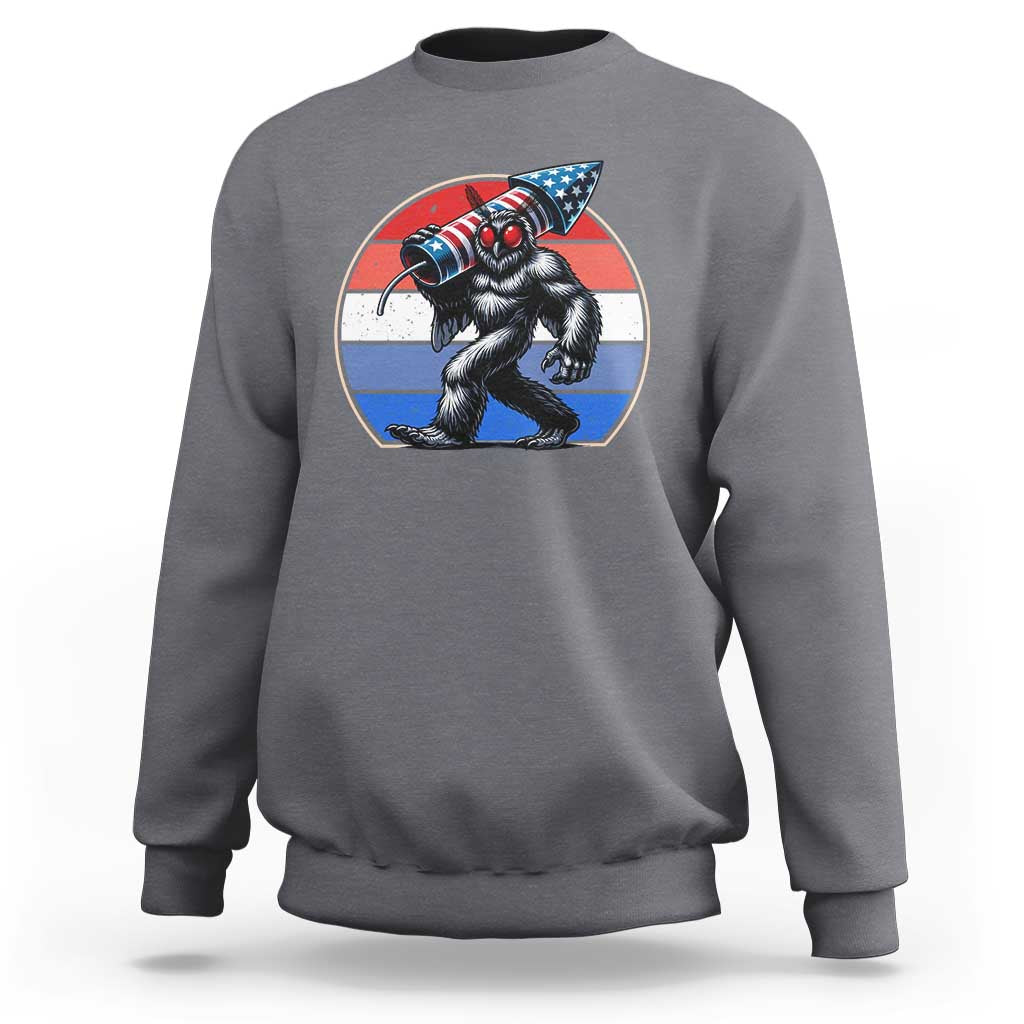 Funny Patriotic Mothman Sweatshirt West Virginia Cryptid Lover Gift