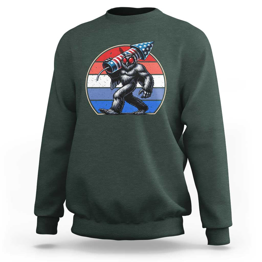 Funny Patriotic Mothman Sweatshirt West Virginia Cryptid Lover Gift