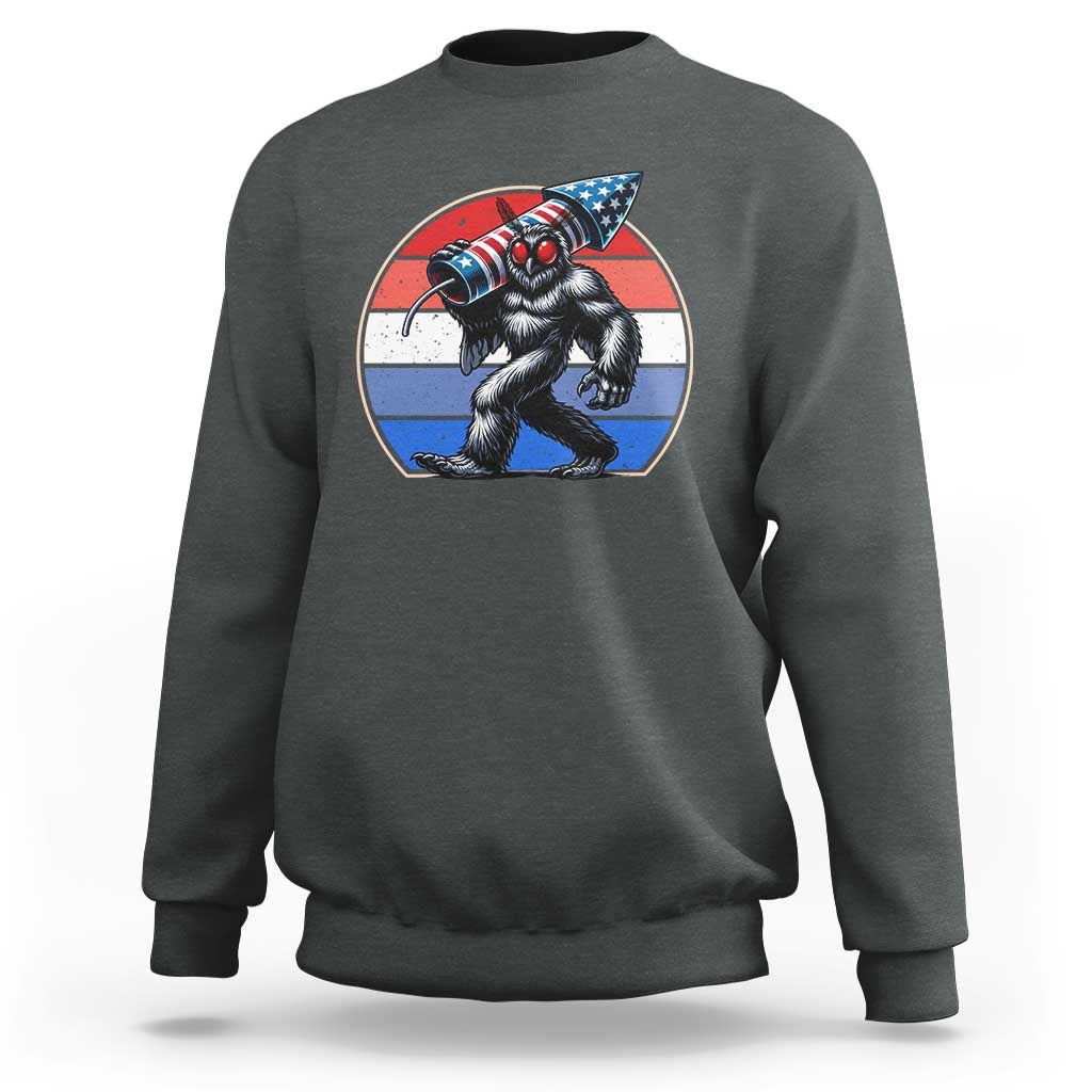 Funny Patriotic Mothman Sweatshirt West Virginia Cryptid Lover Gift
