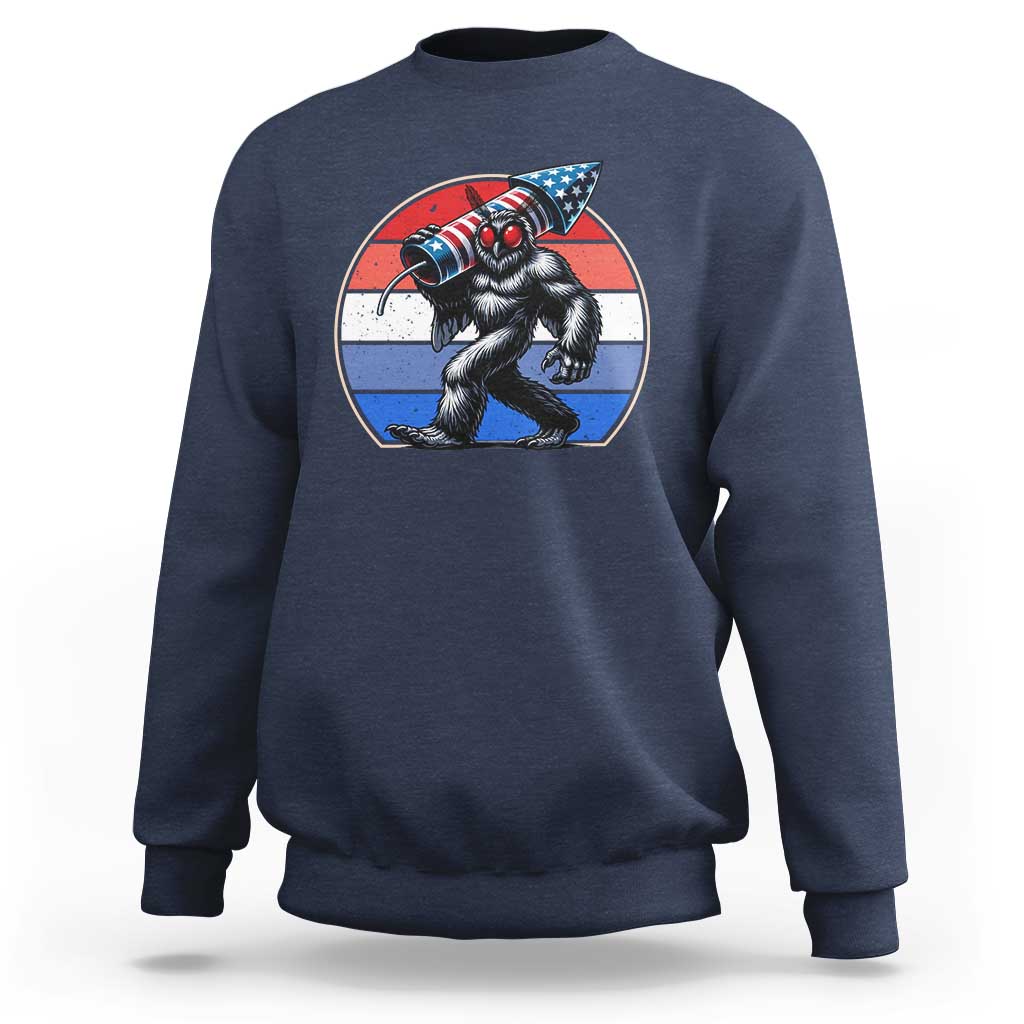 Funny Patriotic Mothman Sweatshirt West Virginia Cryptid Lover Gift