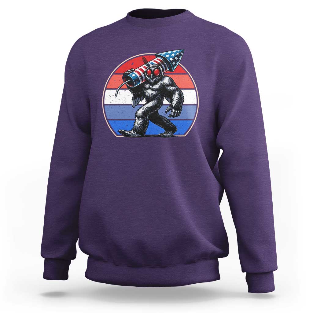 Funny Patriotic Mothman Sweatshirt West Virginia Cryptid Lover Gift